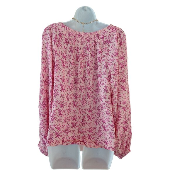 Wonderly Womens Pink Floral Blouse Size M - Picture 2 of 7